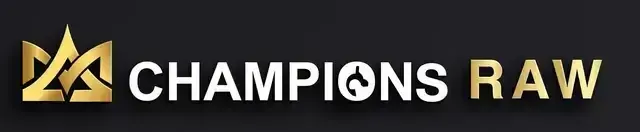 A golden, stylized geometric logo next to the text