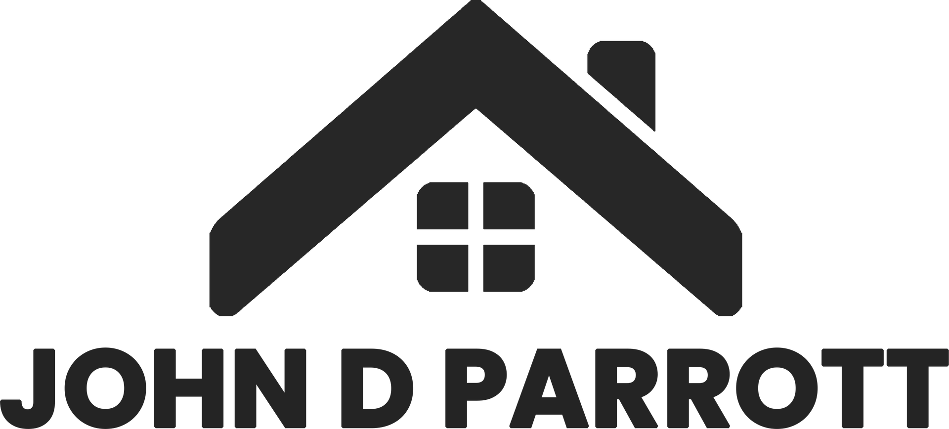 Logo with a house silhouette and the text "JOHN D PARROTT".