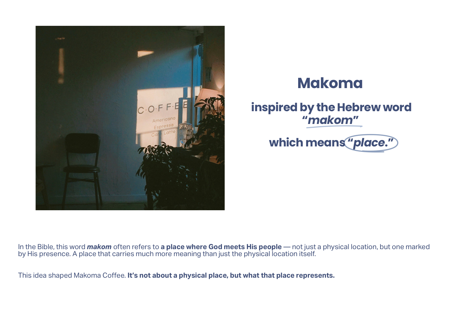 snmplus project - makoma coffee about page