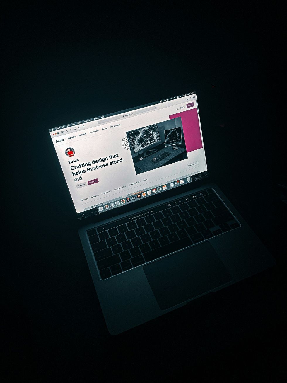 A laptop is open to a page that says ' i love you ' on it
