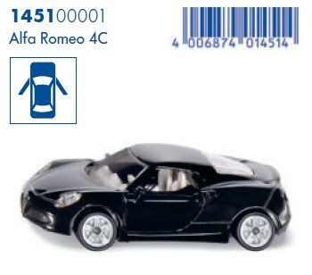 Siku 1451 Alfa Romeo 4C
