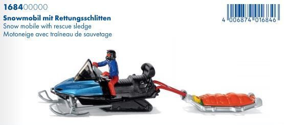 Siku 1684 Snowmobil with rescue sledge