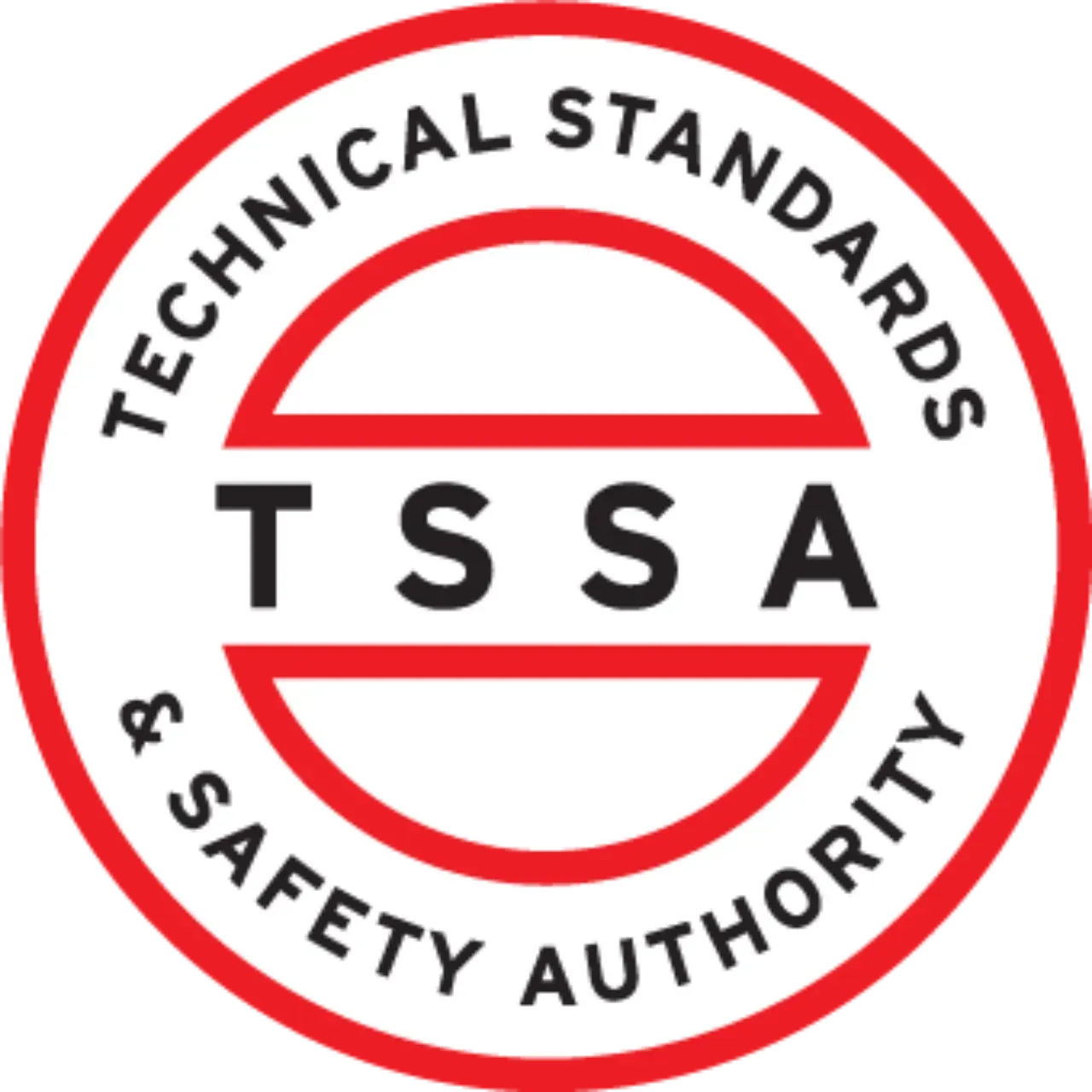 TSSA logo with red circle, black text, and “Technical Standards & Safety Authority” around center initials