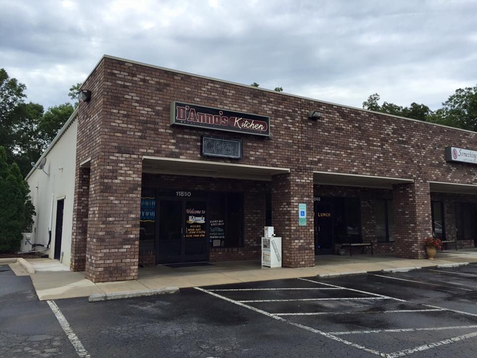 A brick building with