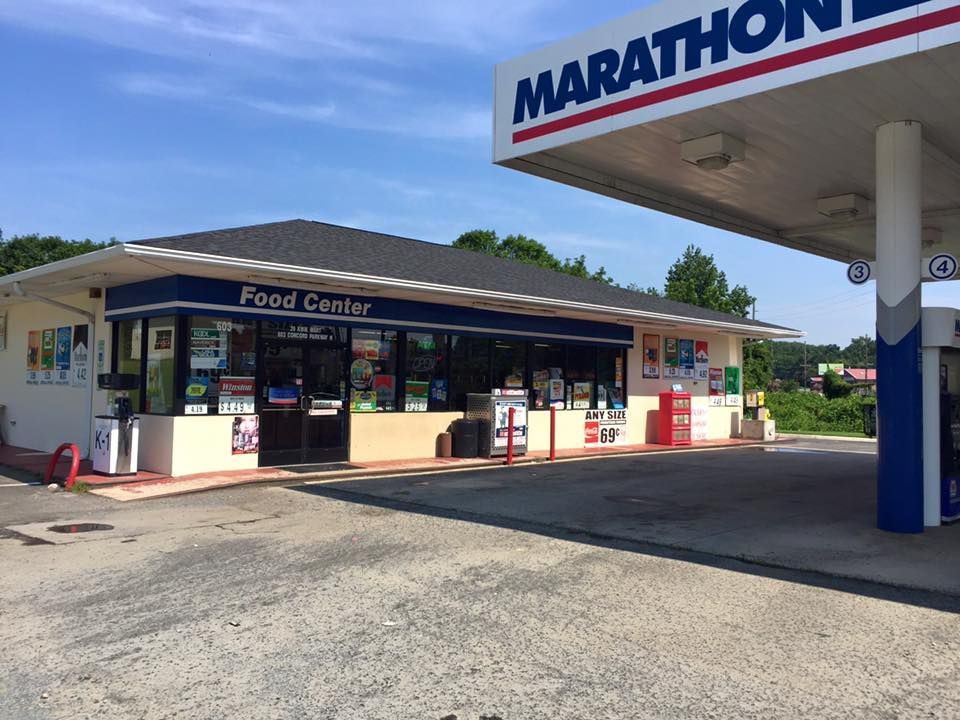 A Marathon gas station with a 