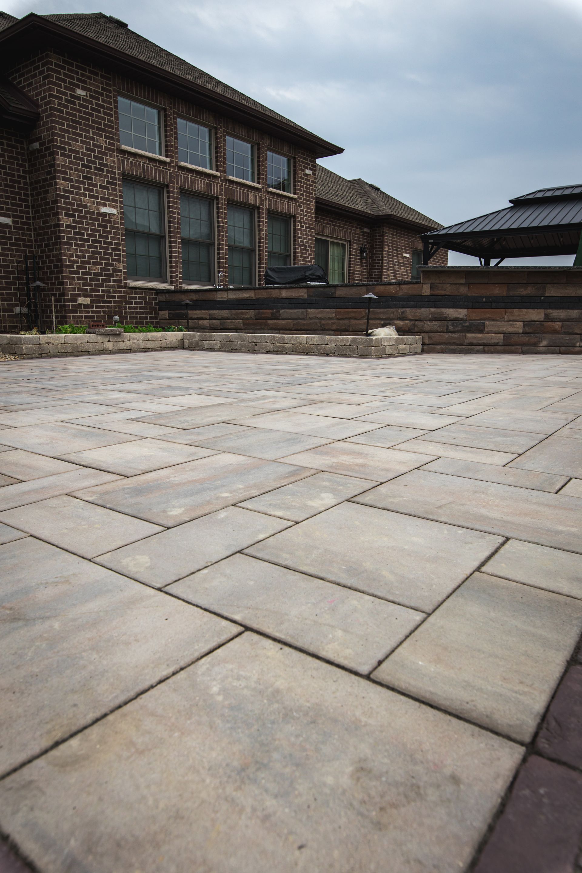 Stone pathway through a shaded garden in Northwest Indiana
