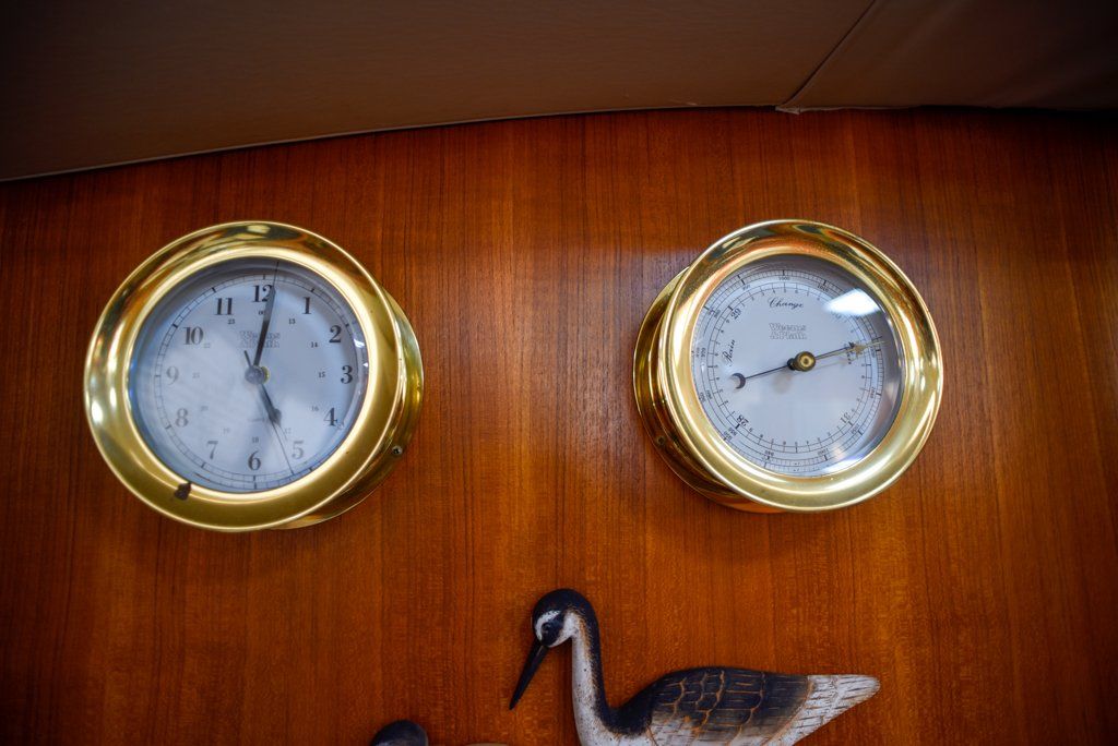 Hunter 44 DS Weems & Plath clock and barometer