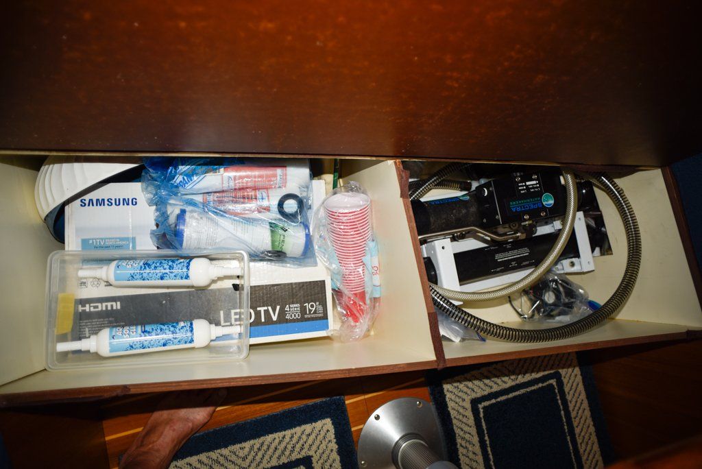 Hunter 44 DS Watermaker membranes and spare TV