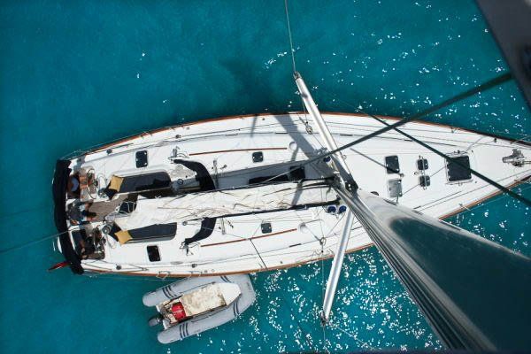 Beneteau 50 deck view from the mast
