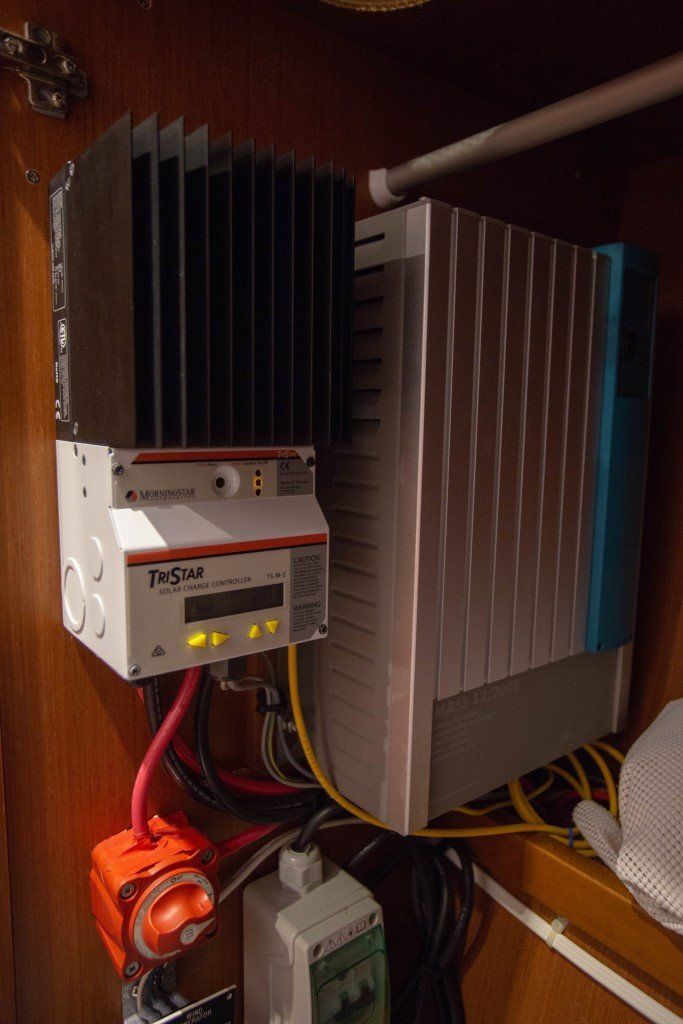 Beneteau Oceanis 45 solar controller and batter charger