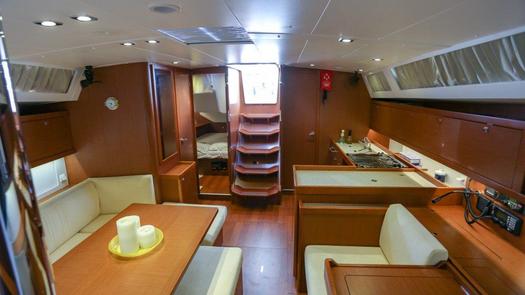 Beneteau Oceanis 45 saloon looking aft