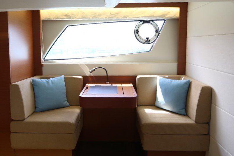 2017 Prestige 500S aft master stateroom seating