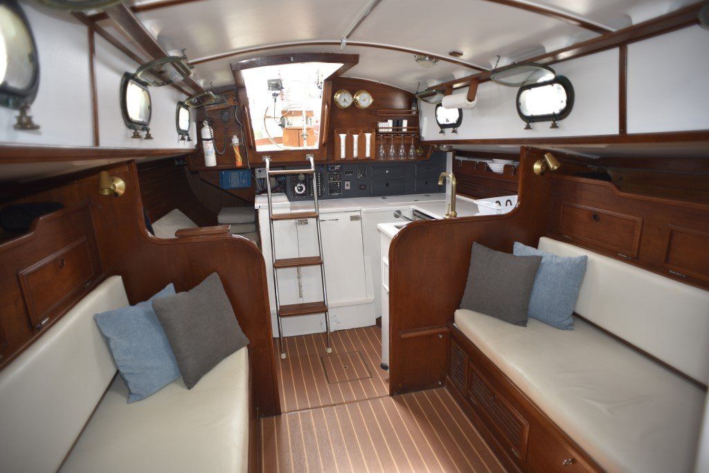 1981 Cape Dory 33 galley and companionway