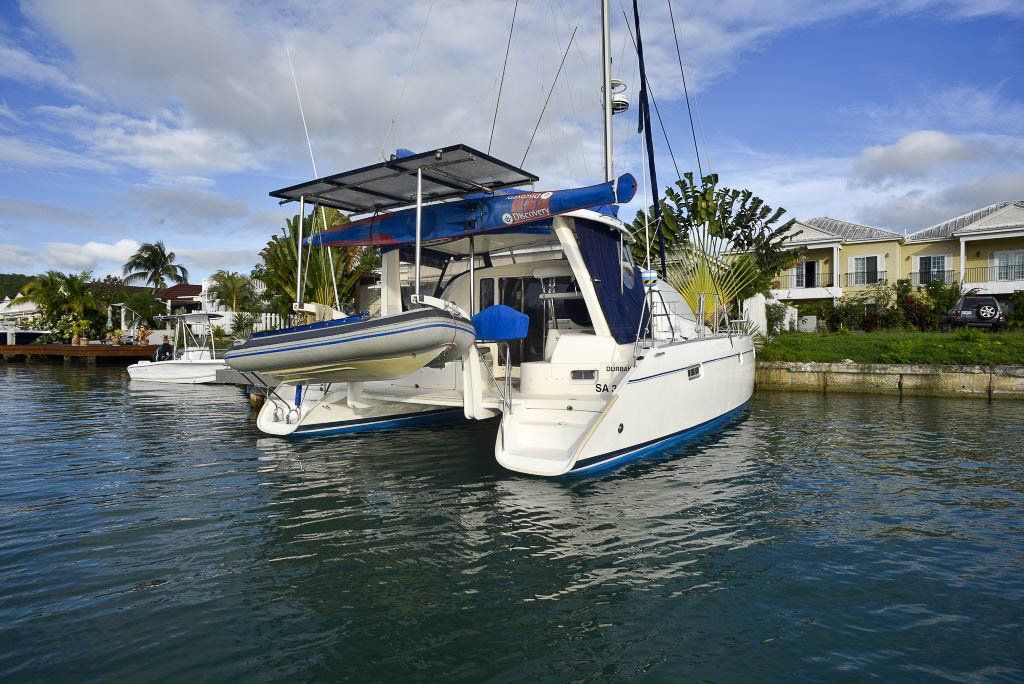 2005 R&C Leopard 40 catamaran port aft