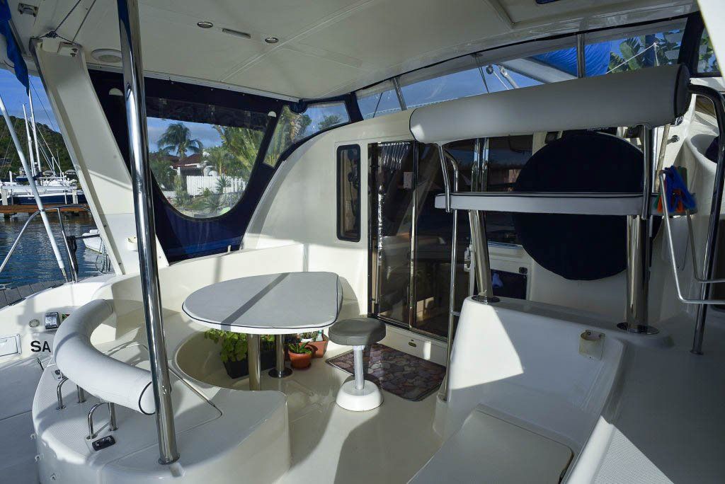 Leopard 40 catamaran cockpit port