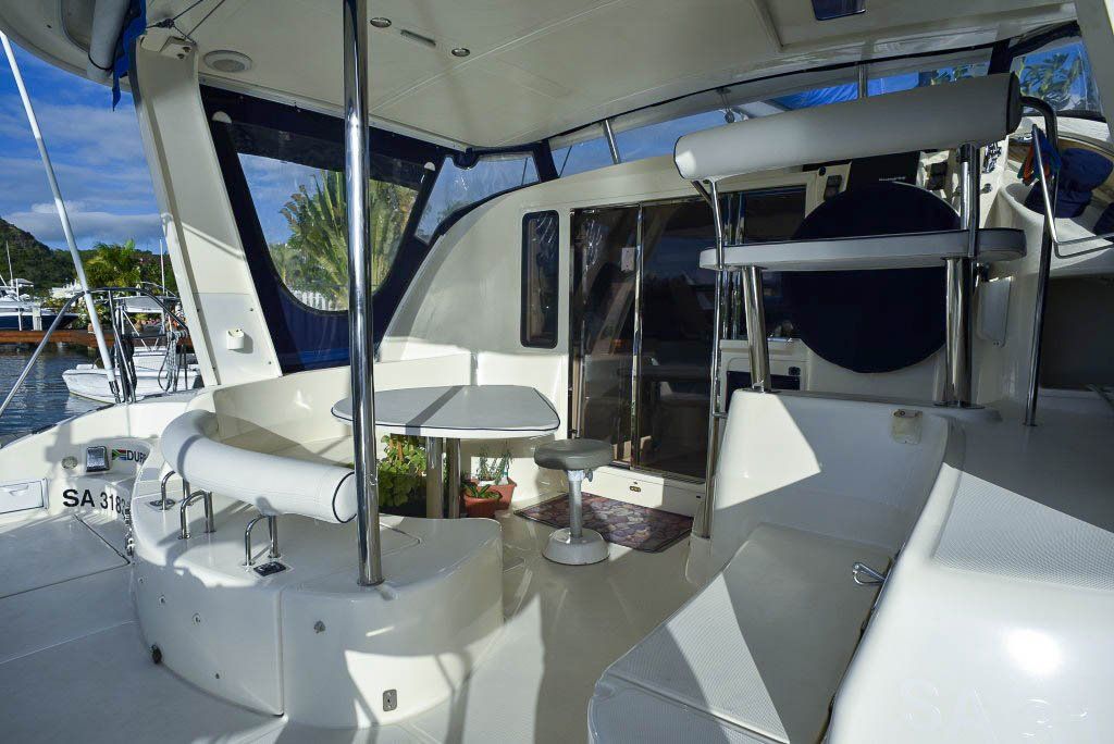 Leopard 40 catamaran cockpit starboard