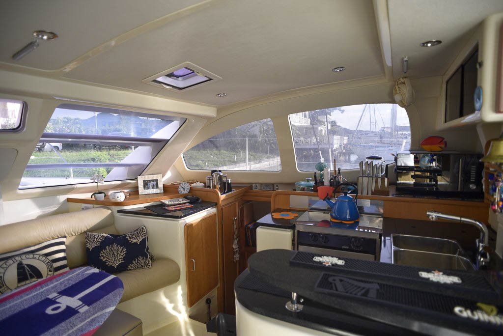 Leopard 40 catamaran galley up