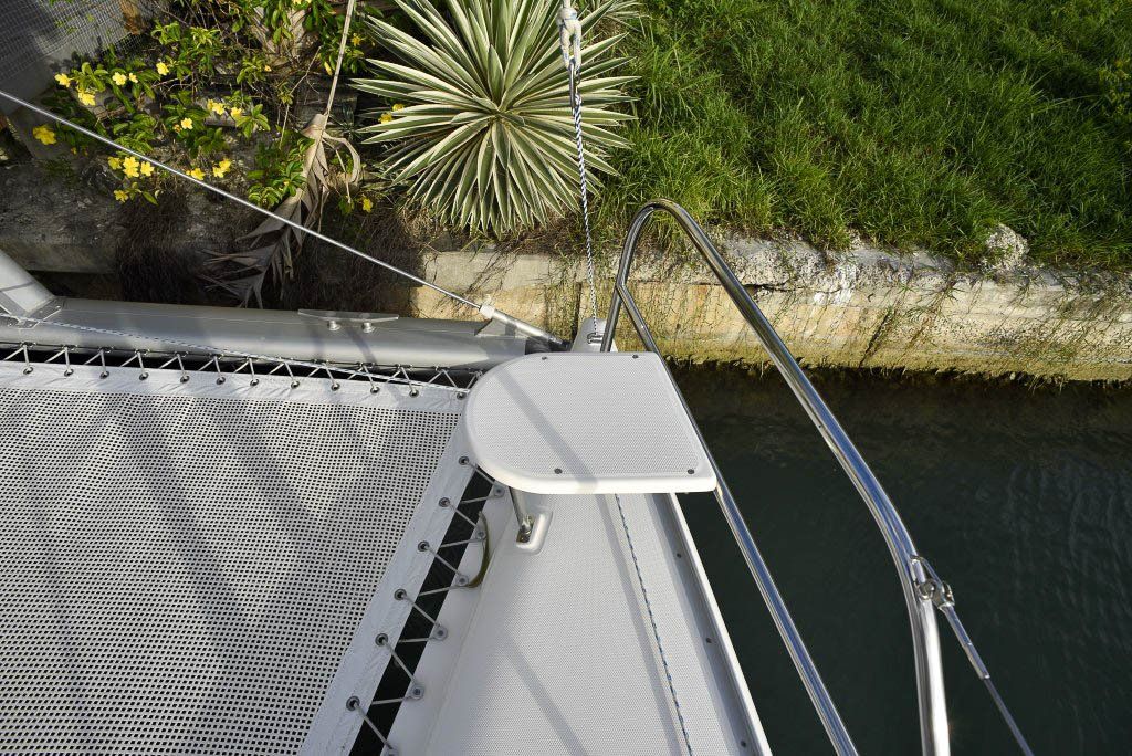 Leopard 40 catamaran bow seat