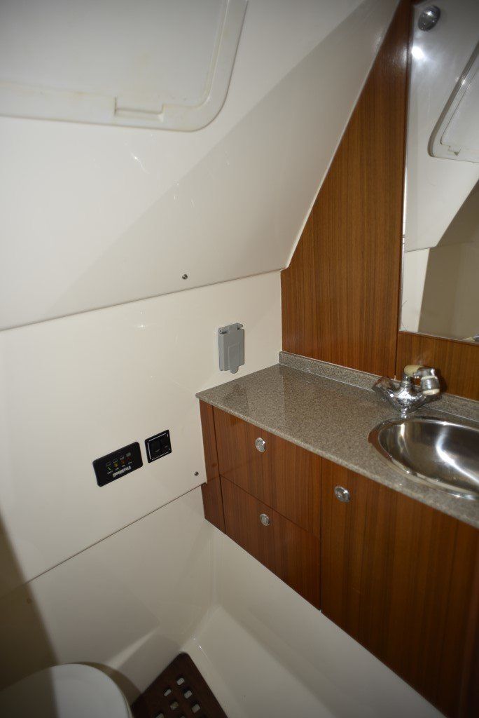 2007 Pursuit LS 345 Drummond Runner interior head with shower