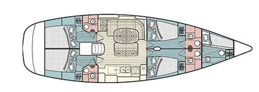 Beneteau 50 interior layout