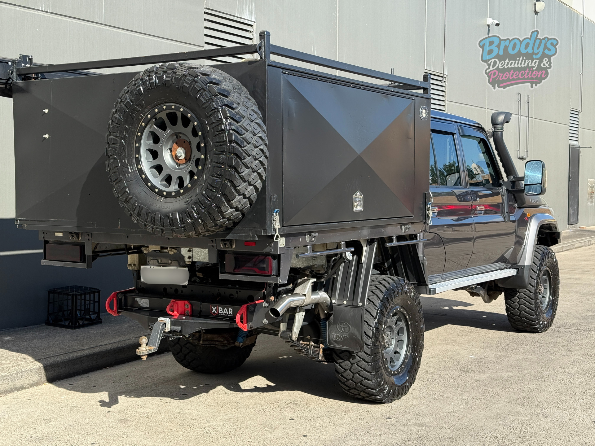 Dark Grey Off-road Truck With Custom Camper Shell — Brody’s Car Detailing In Tamworth, NSW