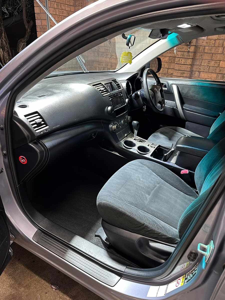 The Interior Of A Silver Car With The Door Open — Brody’s Car Detailing In Oxley Vale, NSW