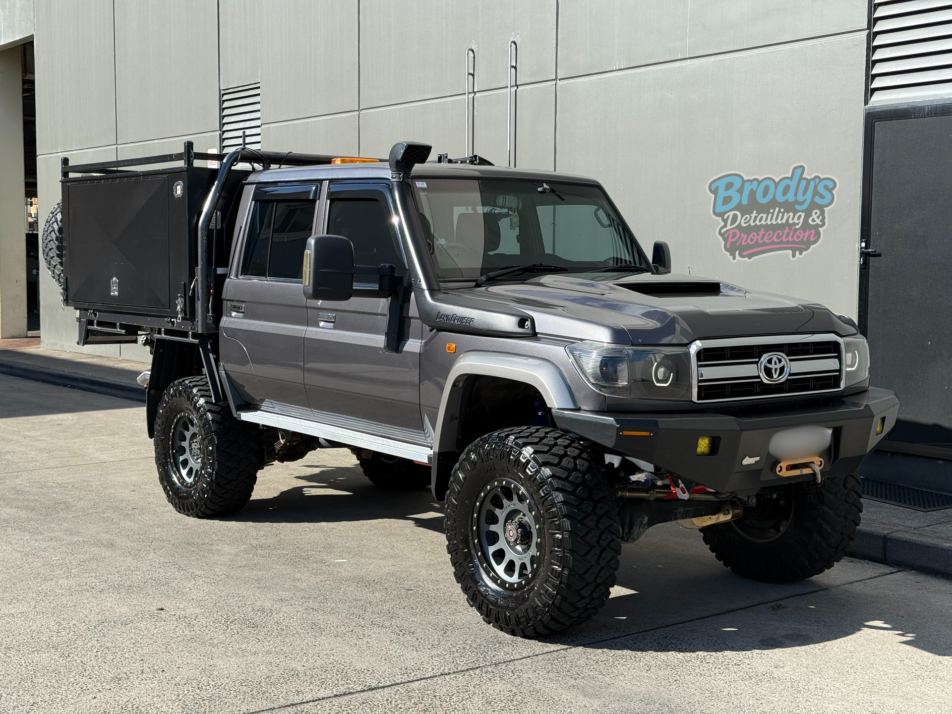 Grey Toyota Land Cruiser With Off-road Modifications — Brody’s Car Detailing In Tamworth, NSW