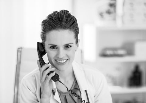 Female Doctor on the Phone - Retina Specialists in Little Rock, AR