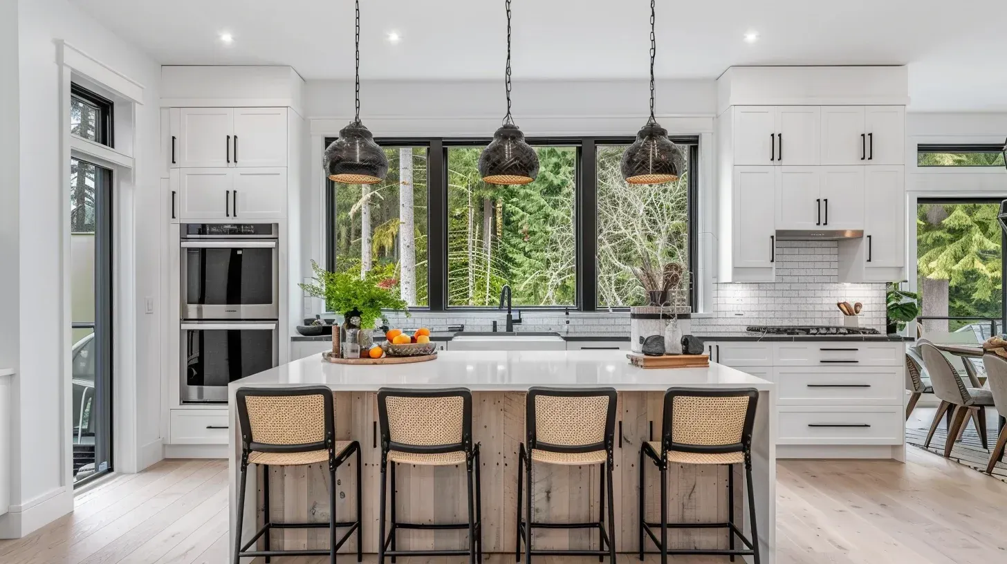 Vancouver kitchen renovation highlighting engineered hardwood flooring, quartz surfaces, and contemporary cabinetry installation.
Residential kitchen remodel Vancouver BC featuring island seating, pendant lighting, granite countertops, and professional design-build services.
Custom kitchen renovation Vancouver showcasing marble backsplash, soft-close cabinets, quartz island feature, and complete kitchen remodeling.
Vancouver kitchen remodeling experts installing shaker cabinets, quartz slab countertops, LED lighting, and tile flooring upgrade.
Modern kitchen renovation Vancouver BC with open layout, waterfall island, backsplash installation, and integrated appliance solutions.