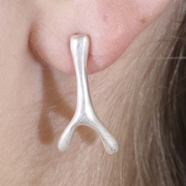 Wish Boughs, medium silver earrings ©Libby Day Design