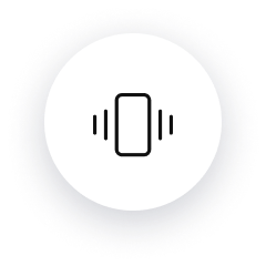 A black and white icon in a white circle on a white background.