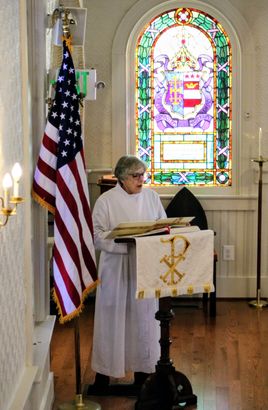 All Saints, American flag