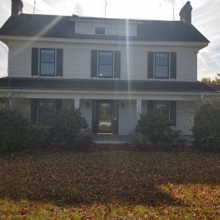 White two-story house