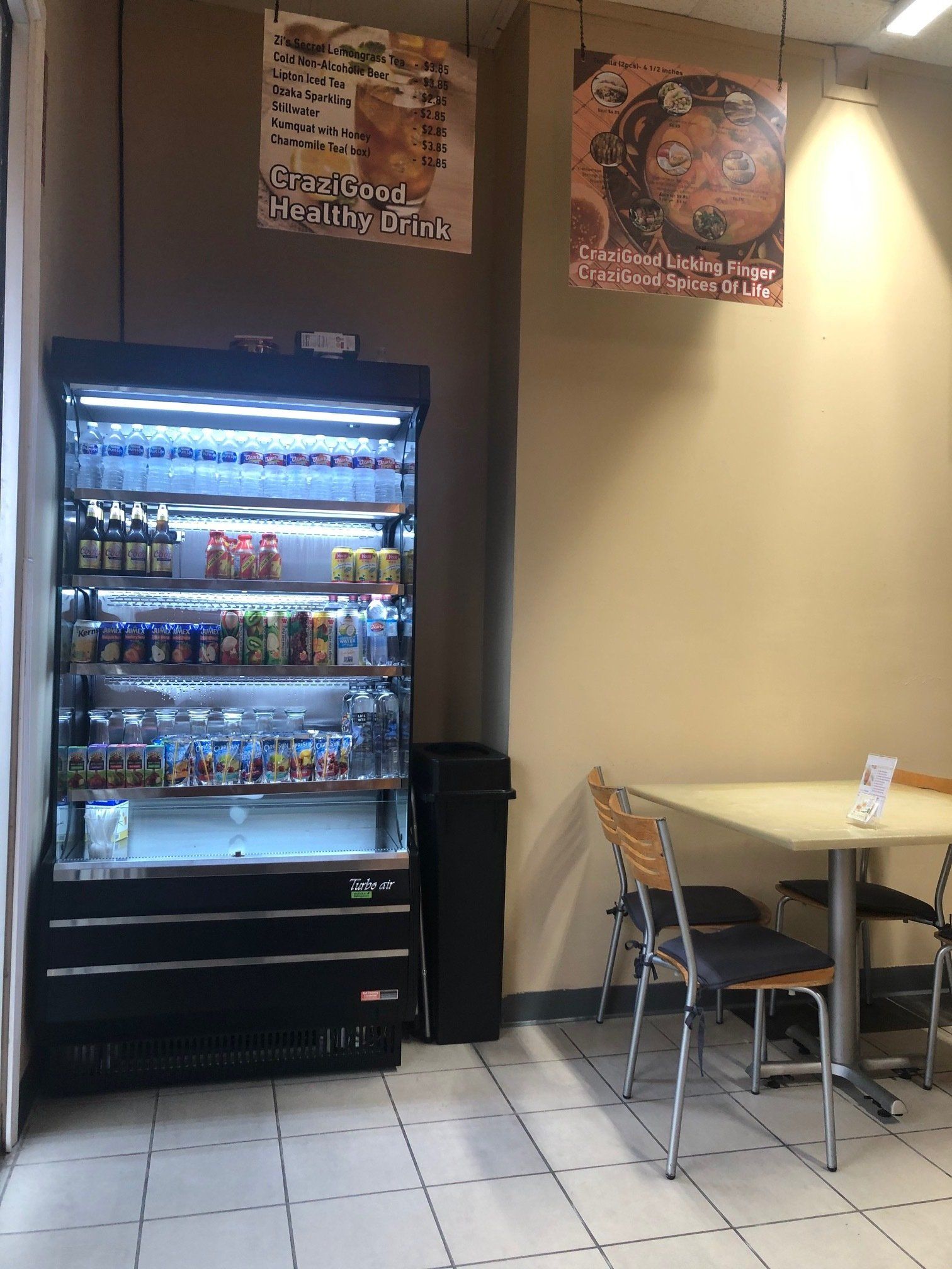 Cold drinks and teas available with limited seating