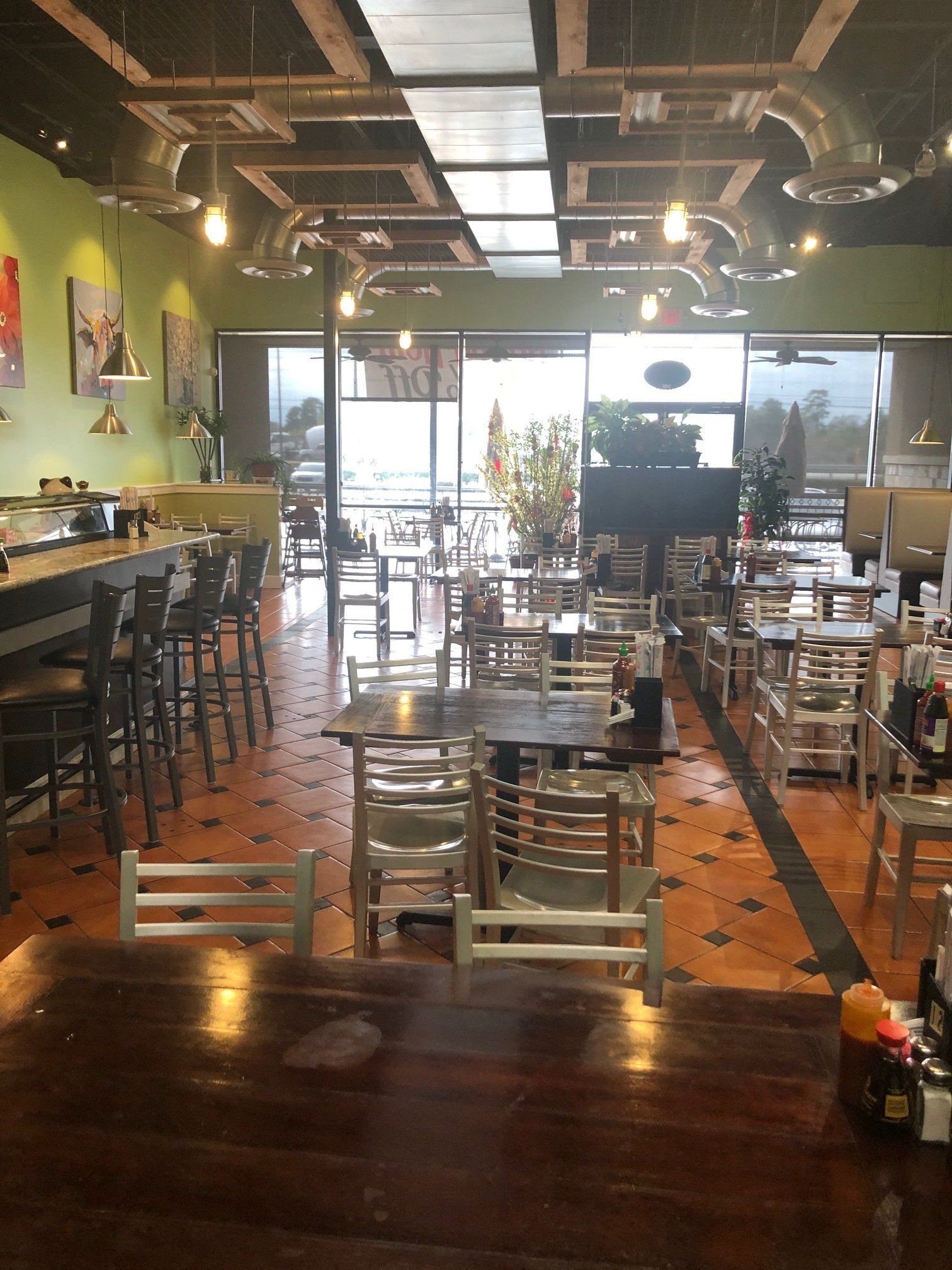 Restaurant view toward the exterior
