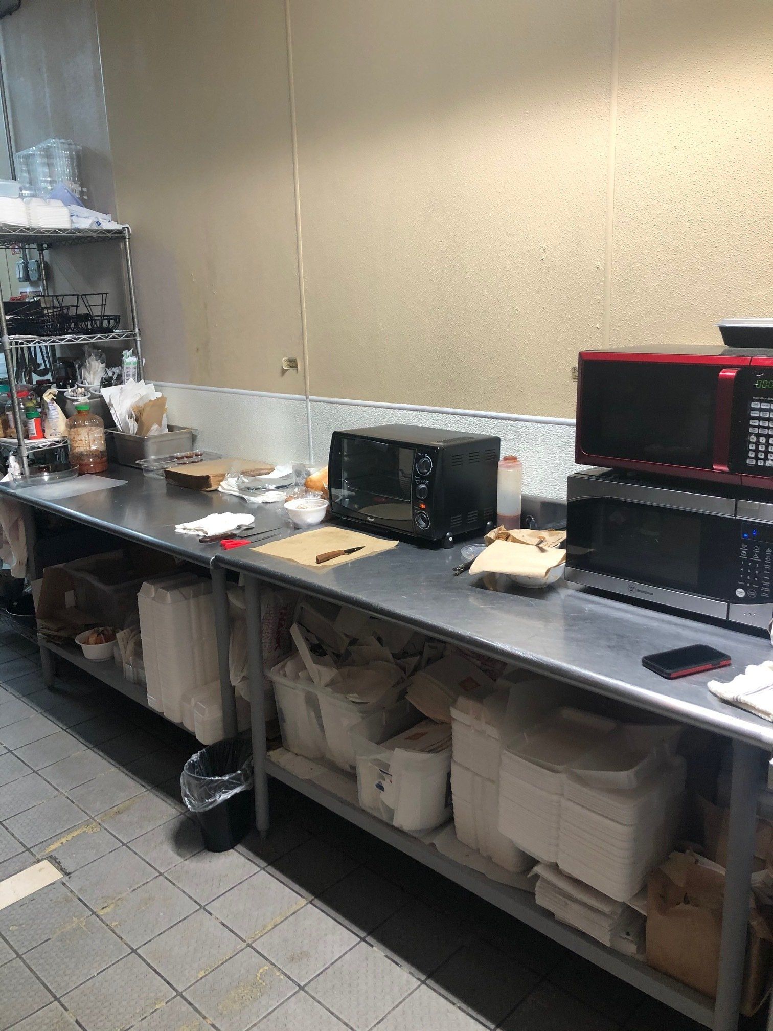Counter prep space