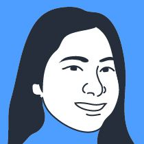 It is a drawing of a woman 's face with long hair.