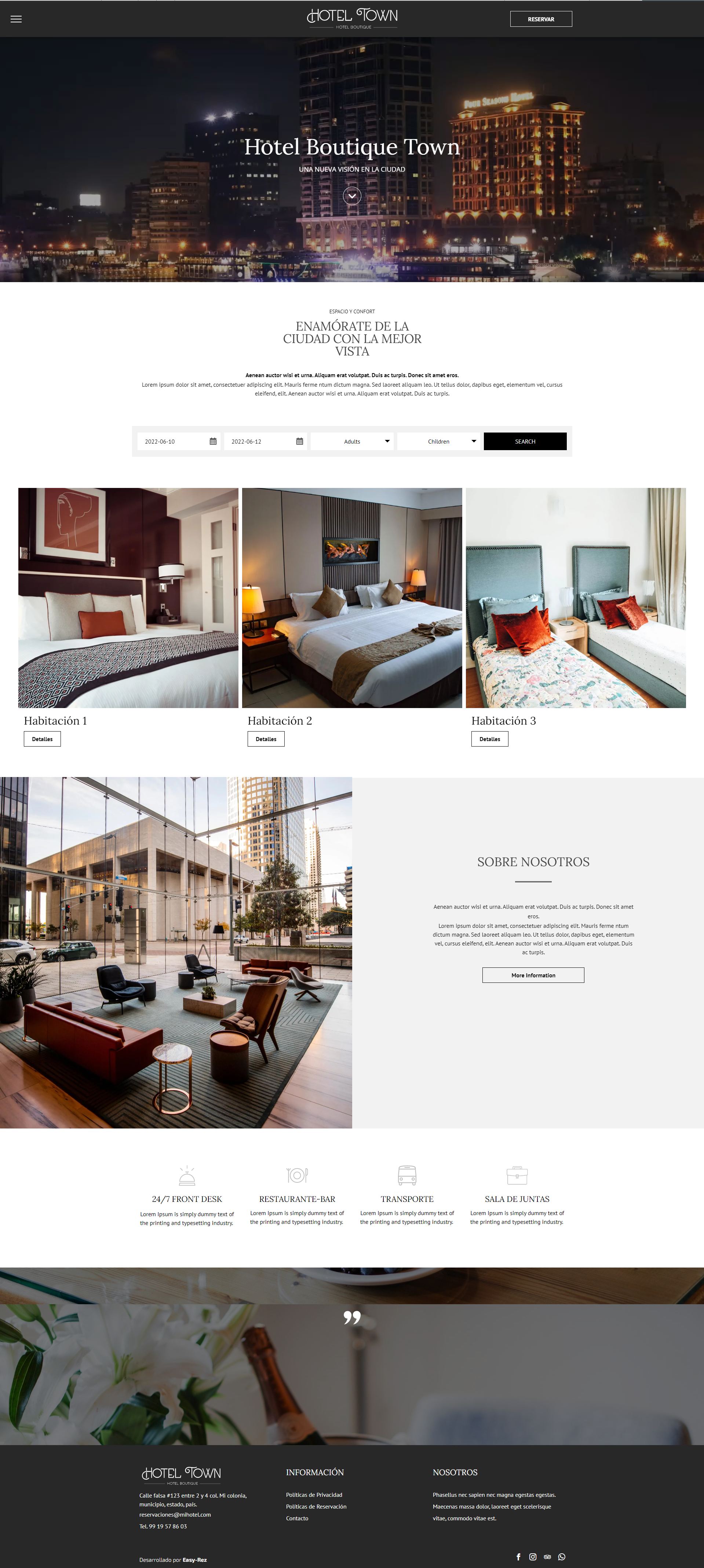 Sitio Web para Hoteles