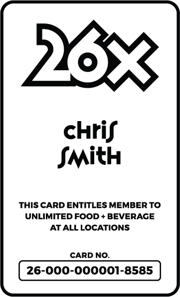 A card that says chris smith on it