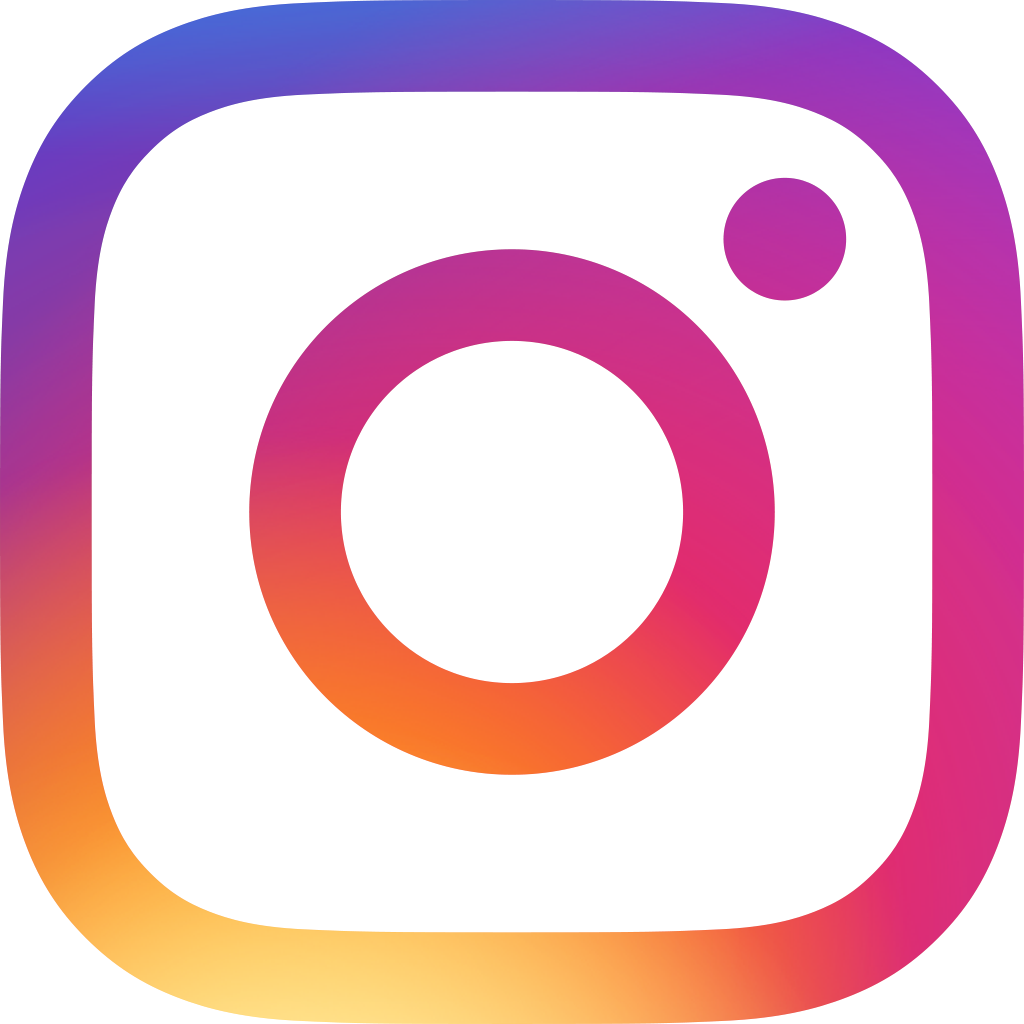 The instagram logo is a camera with a circle in the middle.