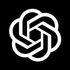 A white knot in the shape of a flower on a black background.