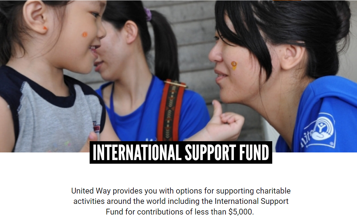 United Way international support fund image