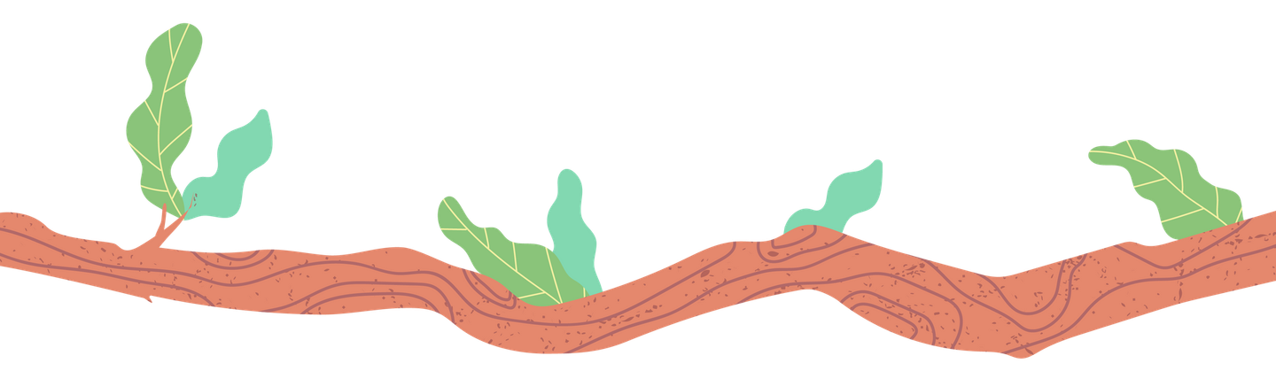 A drawing of a river with plants growing out of it.