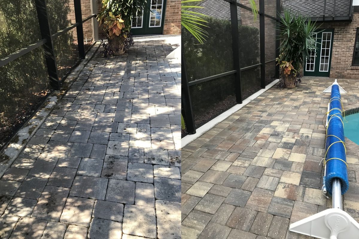 before and after stone driveway