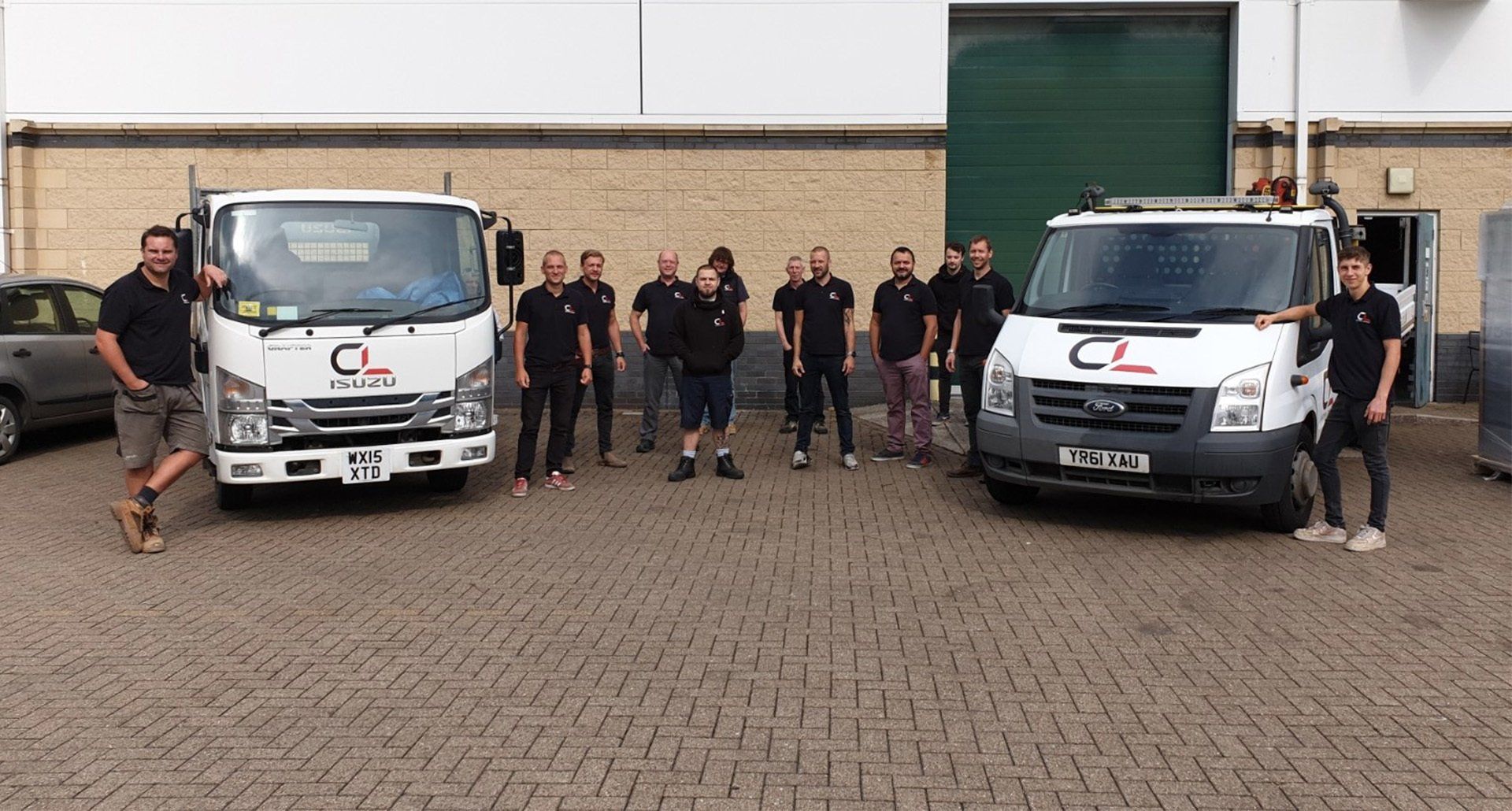 Modern Business City on beautiful landscape with sun and clouds