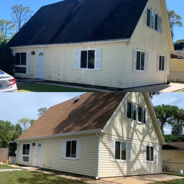 Before And After Cleaning A House — Lake Worth, FL — Superior Pressure Clean