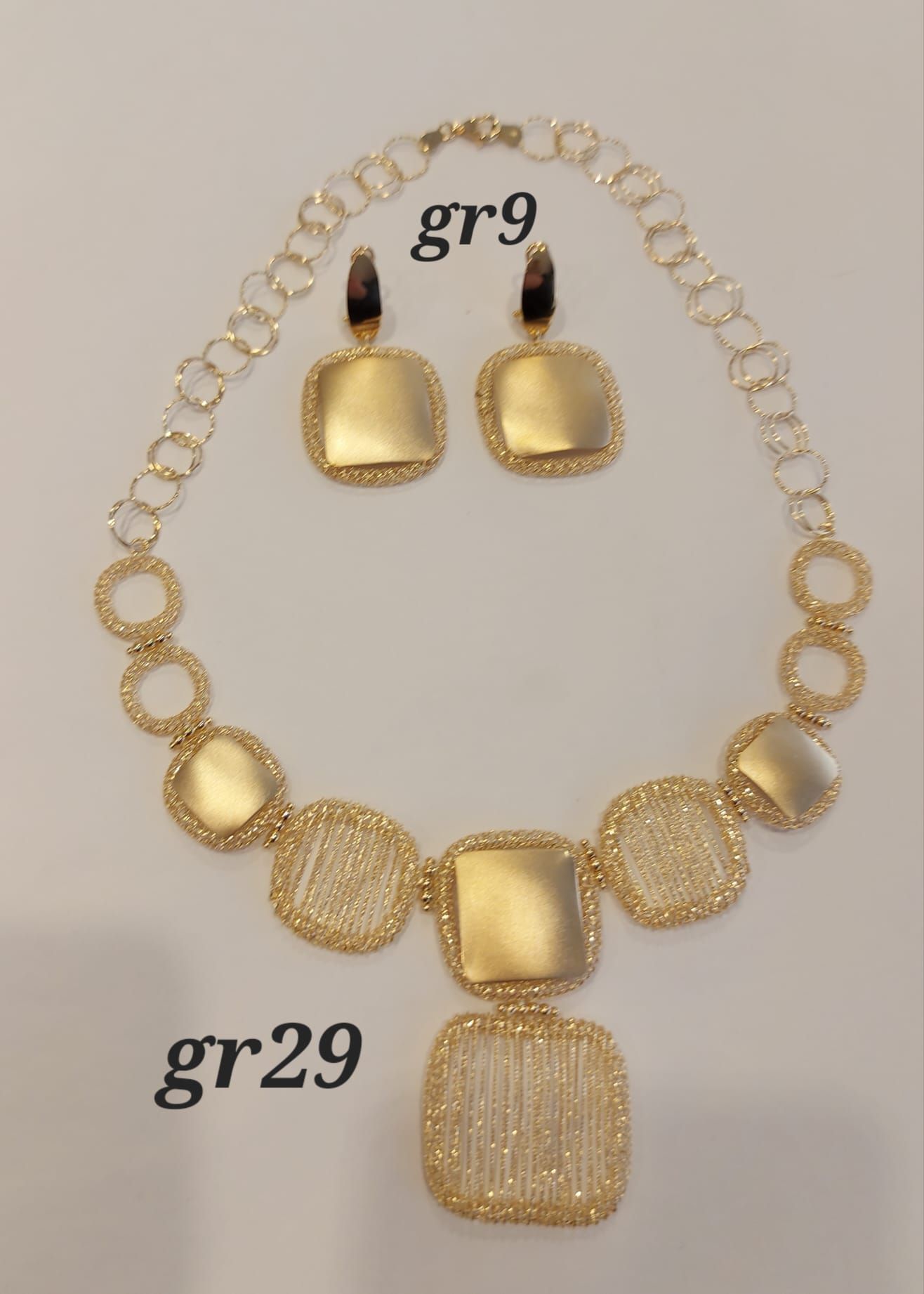 PARURE ORO 18KT COLLANA E ORECCHINI