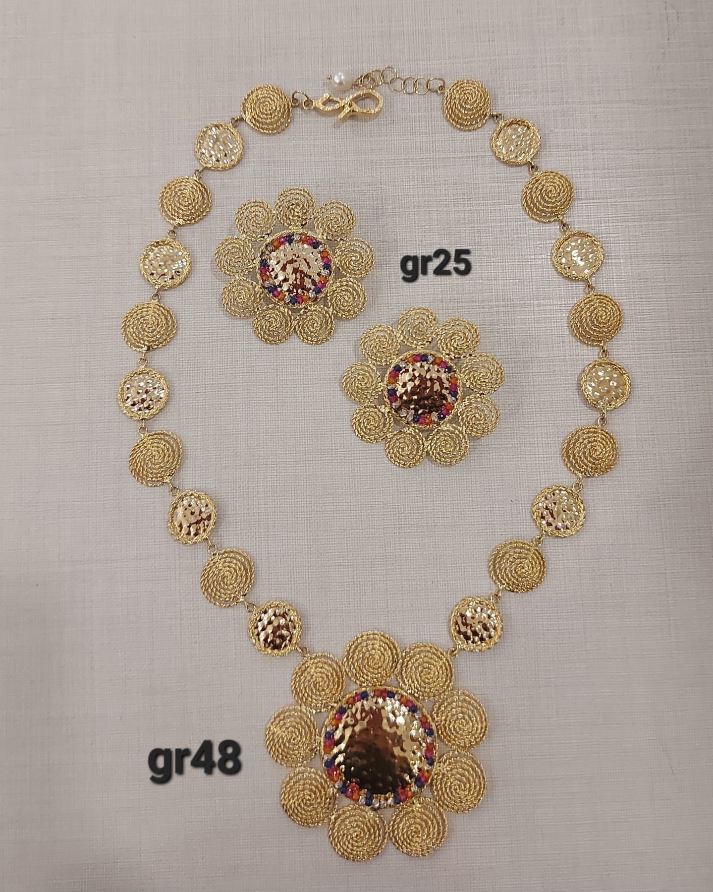 PAURE 18 KT CON COLLANA E ORECCHINI