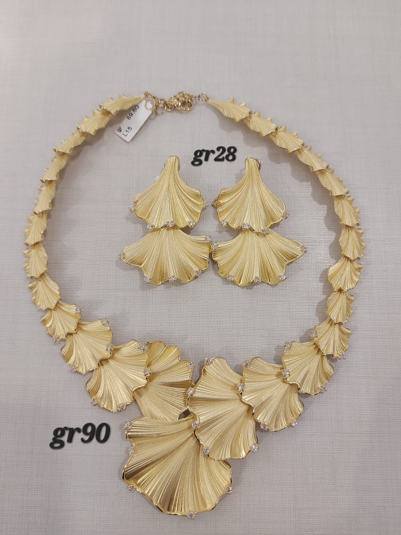 PARURE ORO 18KT COLLANA E ORECCHINI