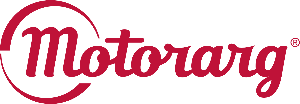 La palabra "Motorarg" en letra cursiva roja, encerrada por un arco circular rojo en el lado izquierdo, con el símbolo de marca registrada.
